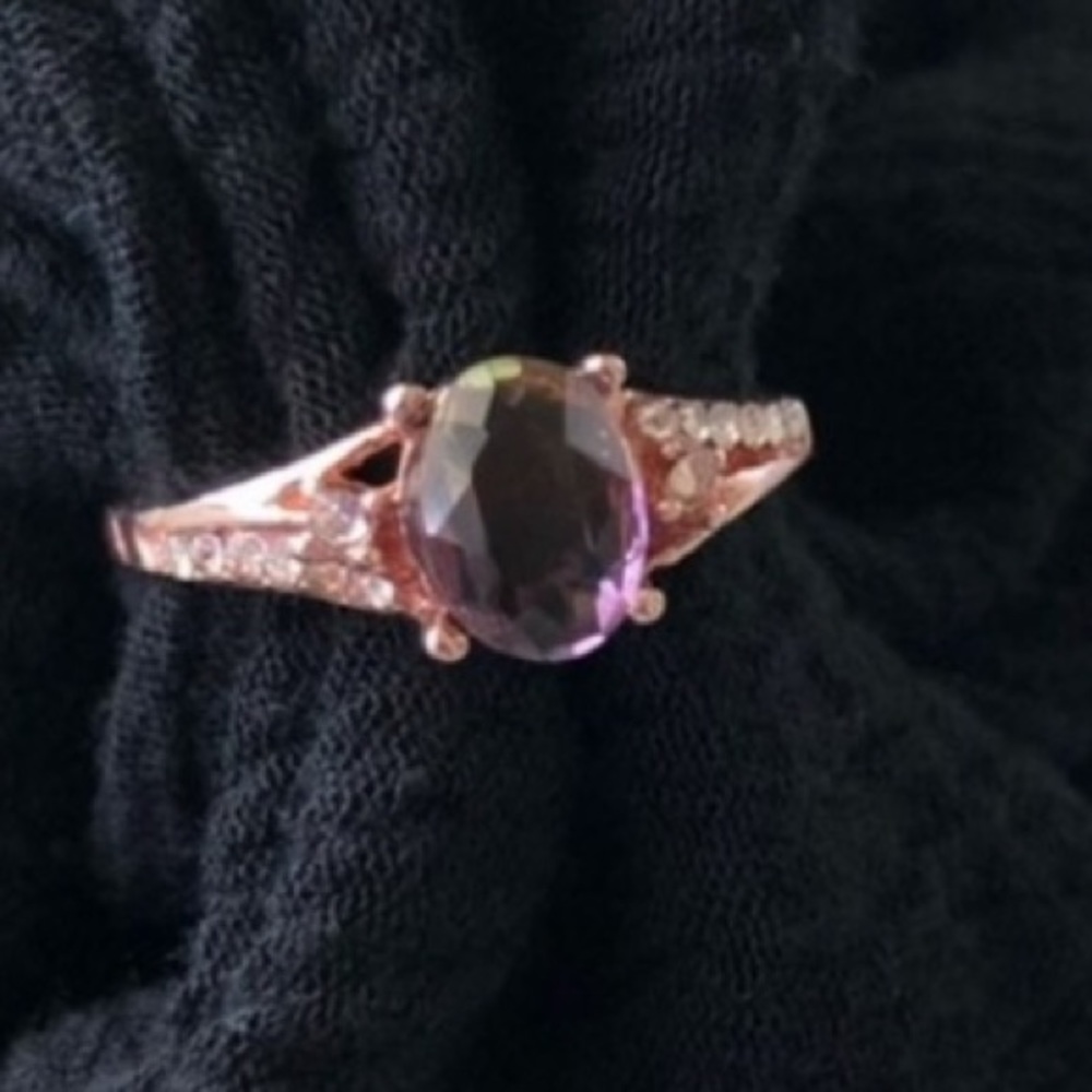 ROSE GOLD W/ AMETRINE Two/Tone COLOR RING - Picture 2 of 8